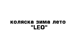 коляска зима-лето  “LEO“